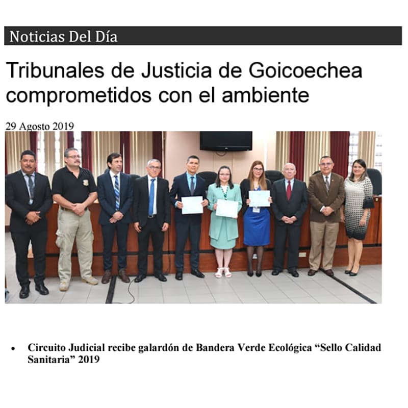 Tribunales de Justicia de Goicoechea comprometidos con el ambiente